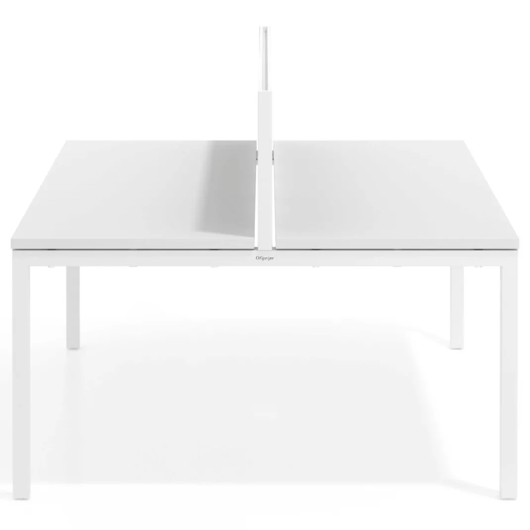 Separador de aluminio Wall para mesa multipuesto en melamina