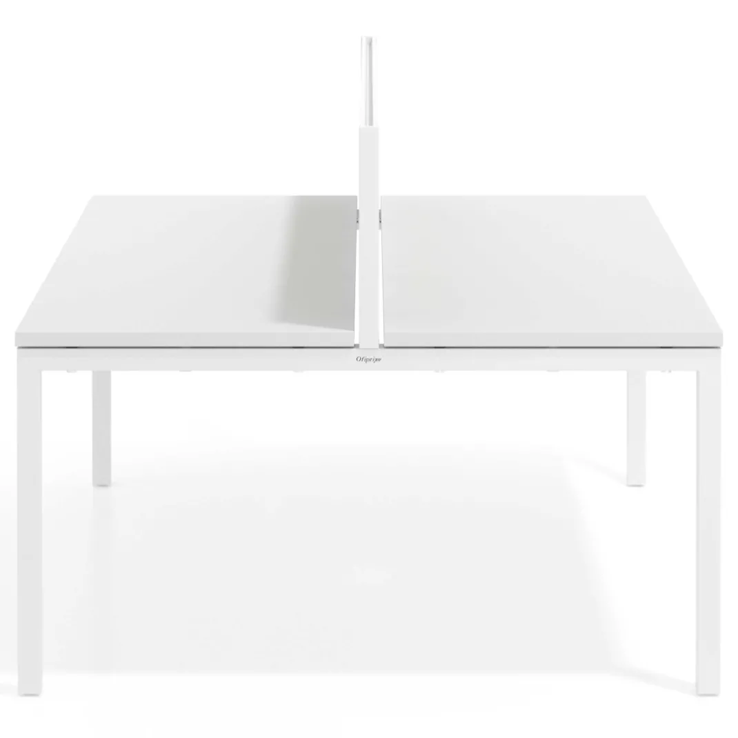 Separador de aluminio Wall para mesa multipuesto en melamina