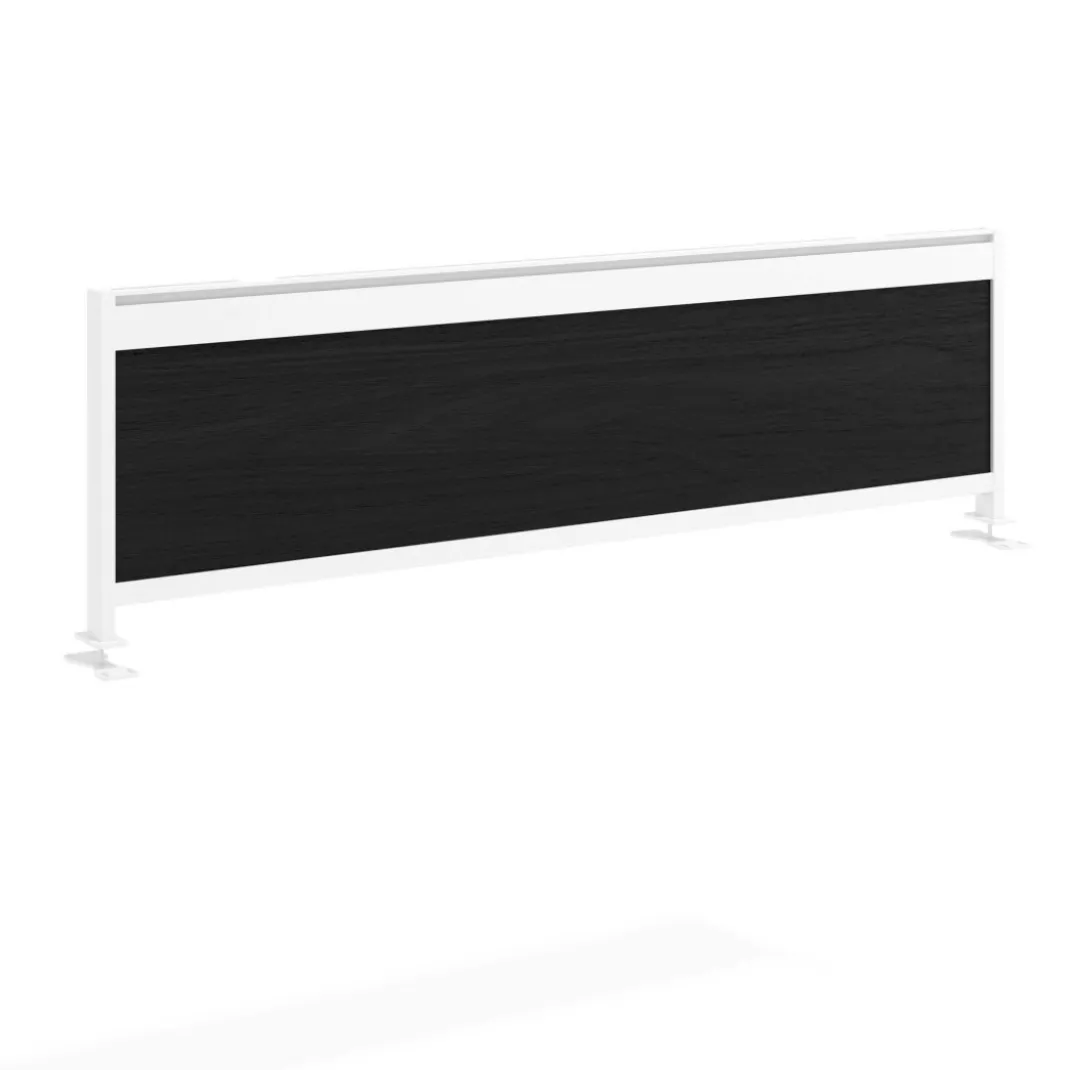 Separador de aluminio Wall para mesa doble coworking en melamina