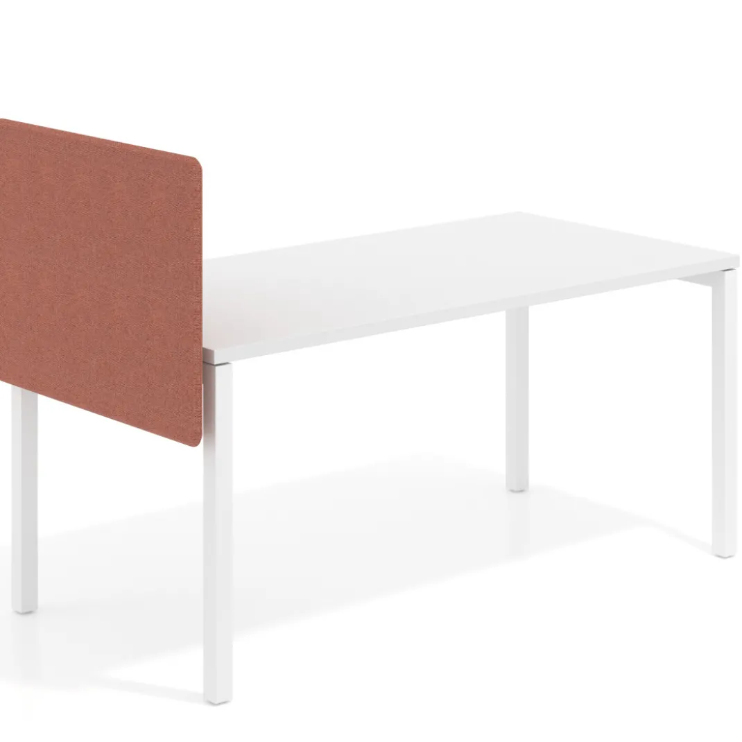 Separador para mesa individual lateral móvil tapizado PET