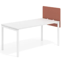 Separador para mesa individual lateral móvil tapizado PET