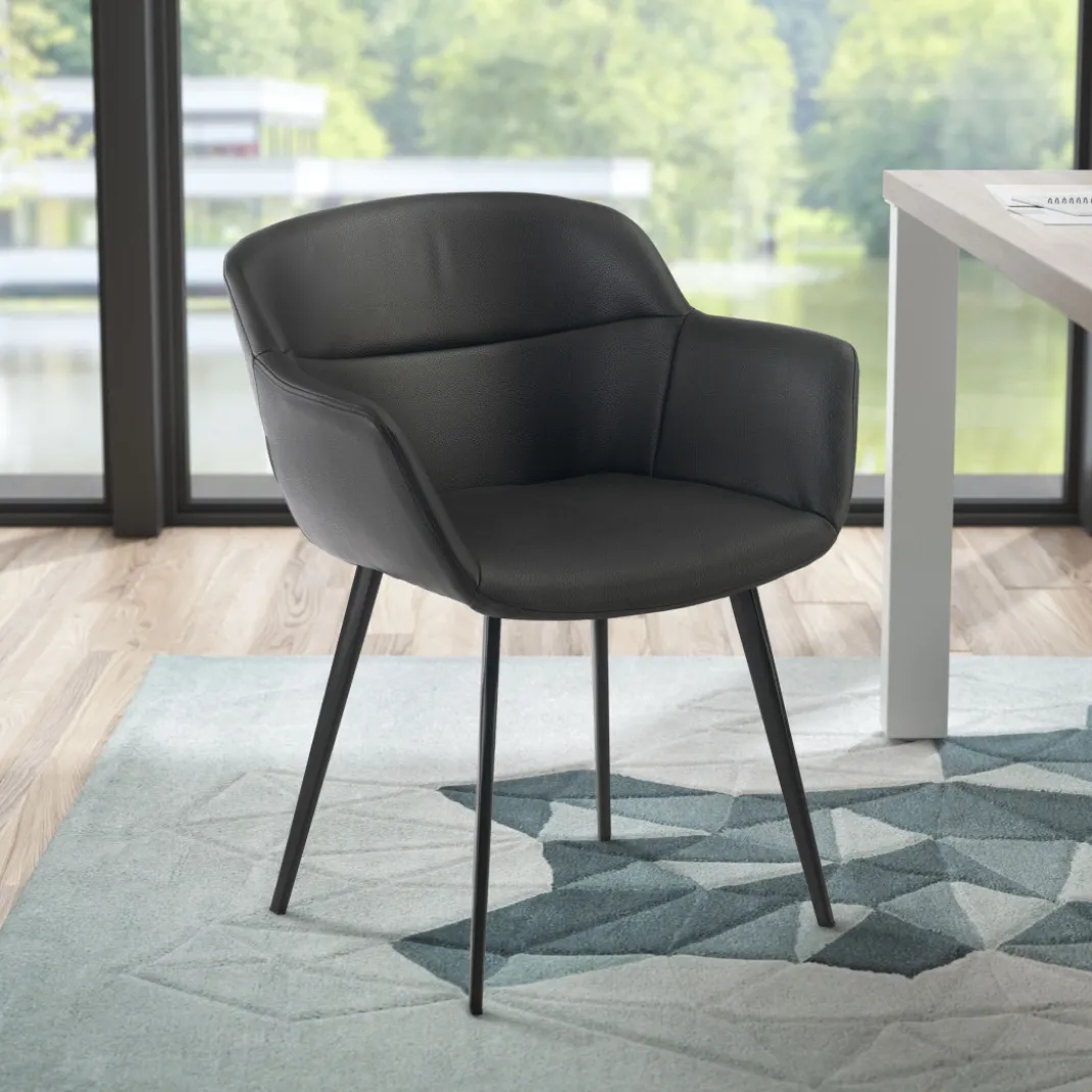 Silla confidente Anne, 4 patas Ecopiel