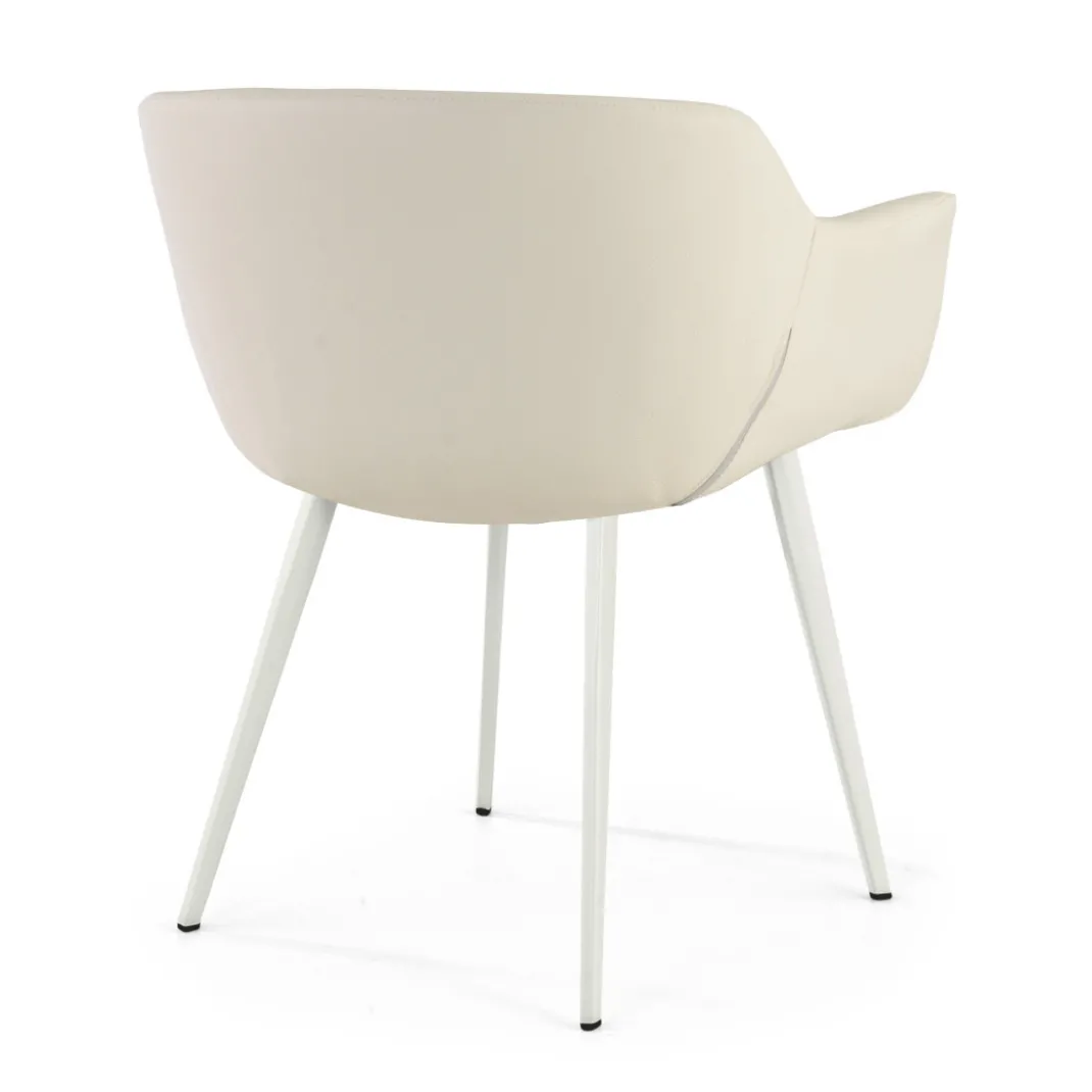 Silla confidente Anne, 4 patas Ecopiel