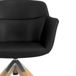 Silla confidente Anne, Patas Madera Asiento Ecopiel