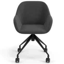 Silla confidente con ruedas moon base de aluminio