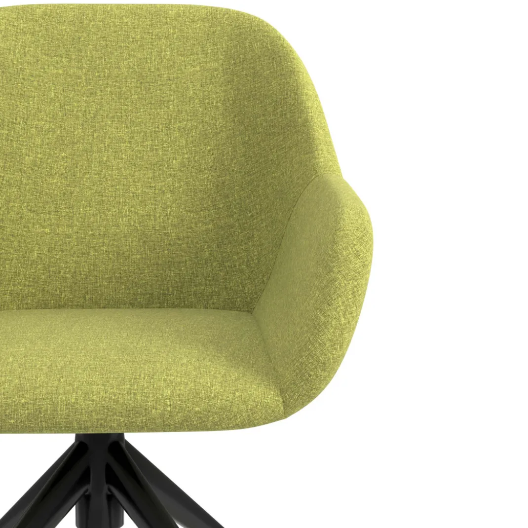 Silla confidente con ruedas moon base de aluminio