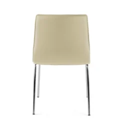 Silla confidente Cube 4 Patas estructura cromo ecopiel