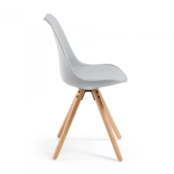 Silla confidente de diseño Nordic, patas de madera