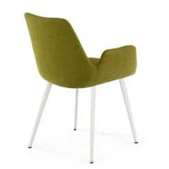 Silla Confidente Elodie, 4 Patas, brazos tapizados, Estructura metálica