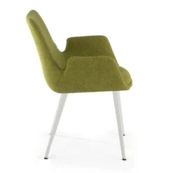 Silla Confidente Elodie, 4 Patas, brazos tapizados, Estructura metálica