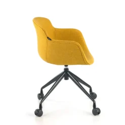Silla Confidente Ivonne, Giratoria con ruedas, Tapizada