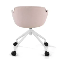 Silla Confidente Ivonne, Giratoria con ruedas, Tapizada
