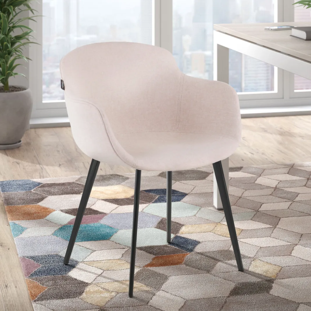 Silla confidente Ivonne, Patas, Estructura metálica, Tapizada