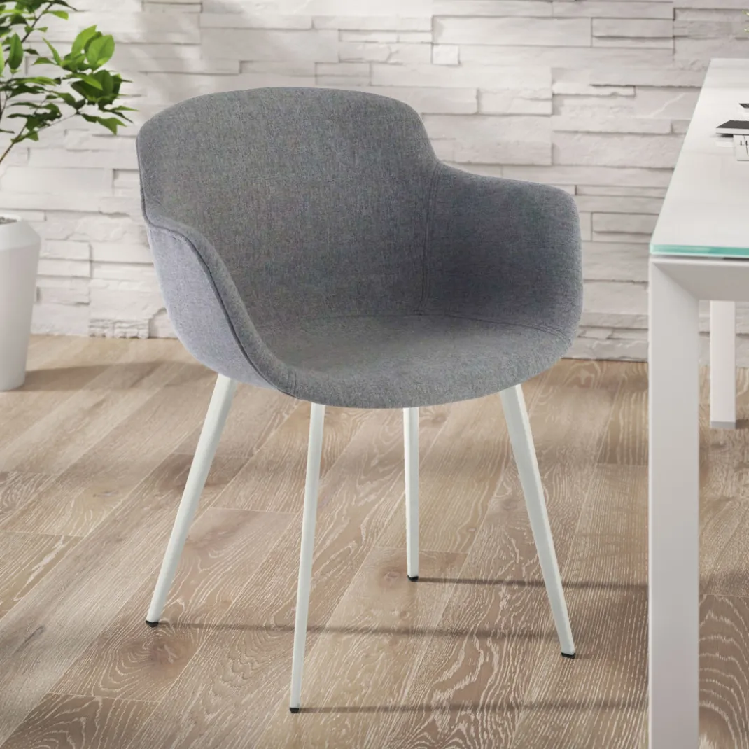 Silla confidente Ivonne, Patas, Estructura metálica, Tapizada