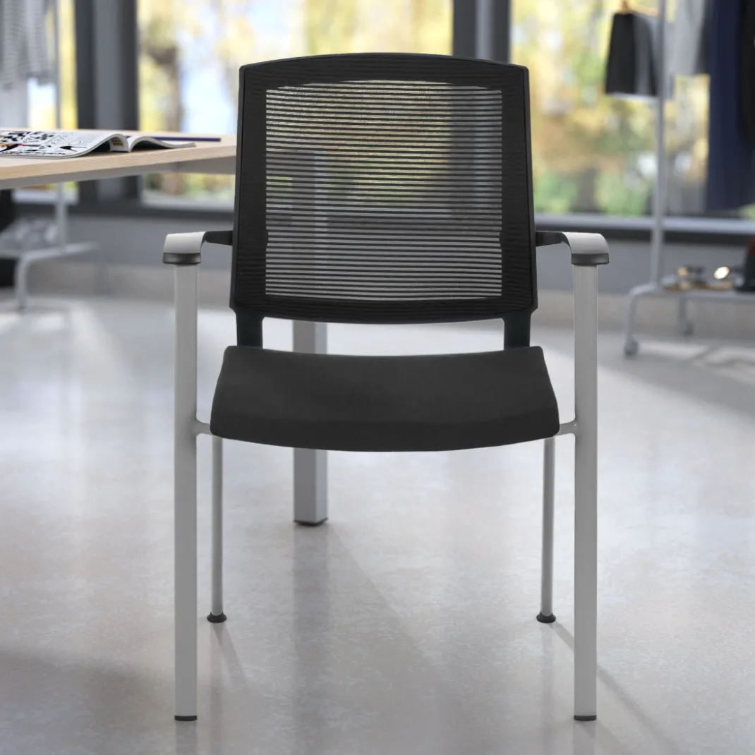 Silla Confidente Maya estructura patin red