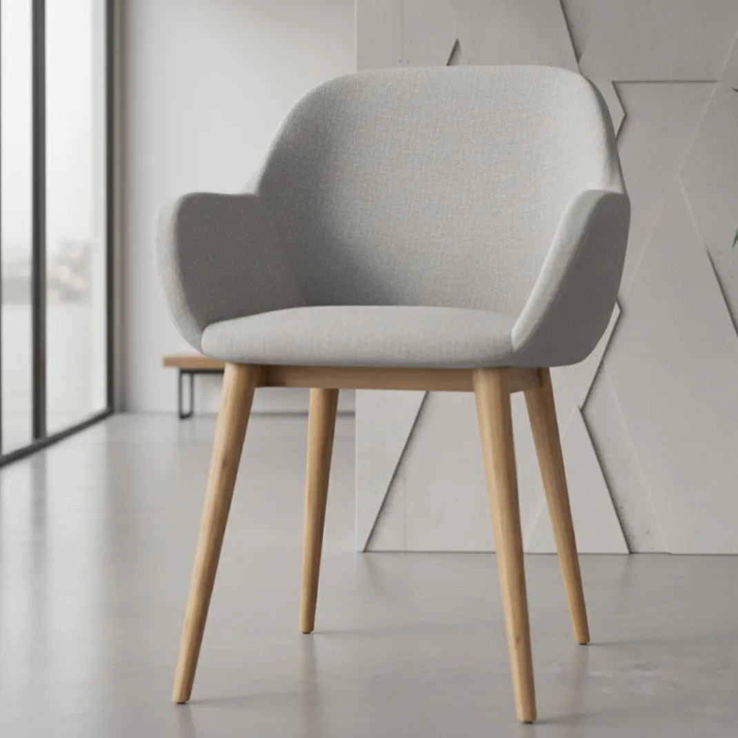 Silla confidente Moon 4 patas madera maciza
