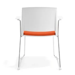 Silla Confidente tapizada con brazos Lotus