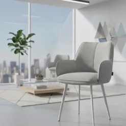 Silla confidente tapizada Gala, estructura 4 patas