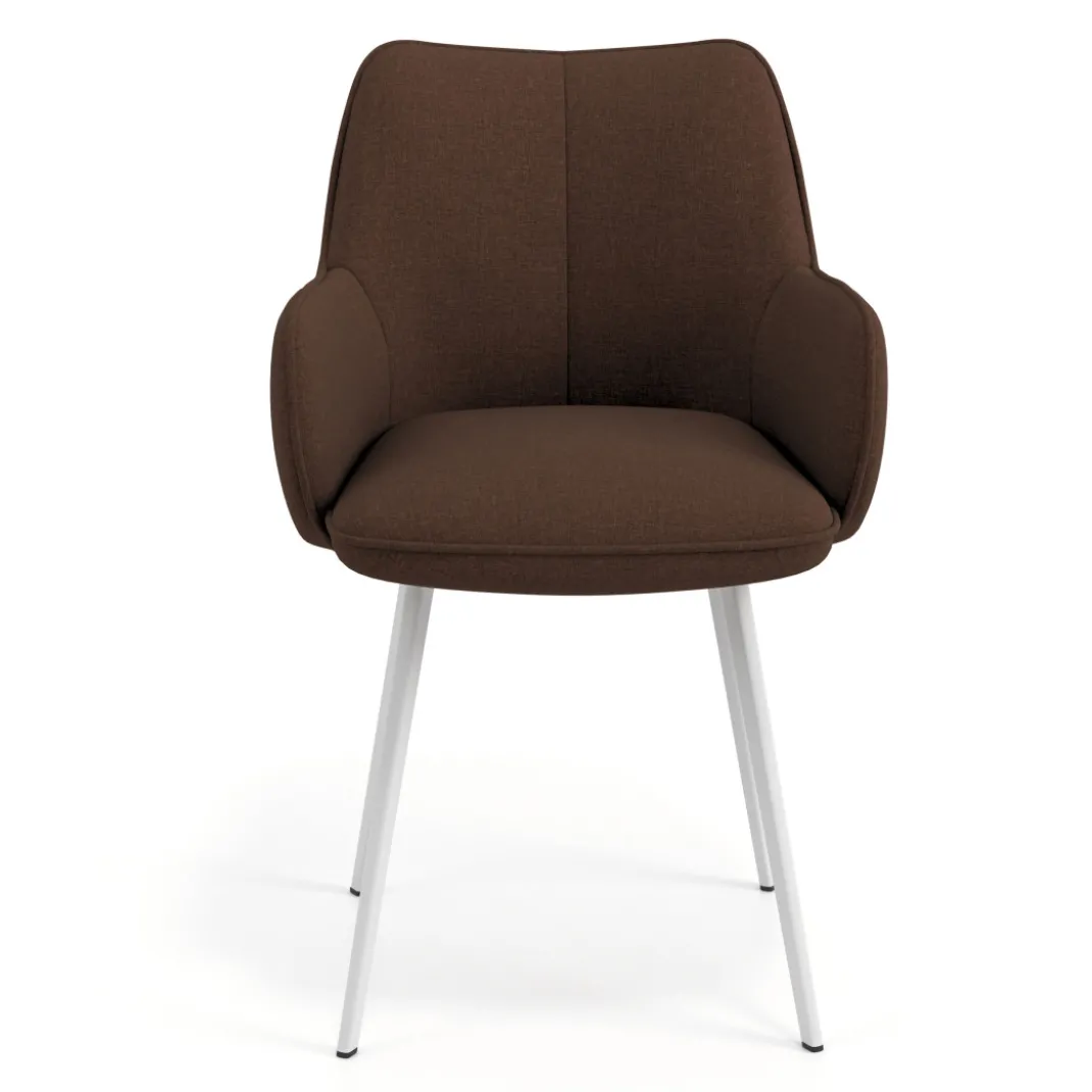 Silla confidente tapizada Gala, estructura 4 patas