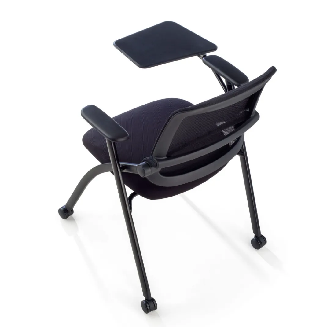 Silla con pala plegable Flexia, respaldo de red, con ruedas