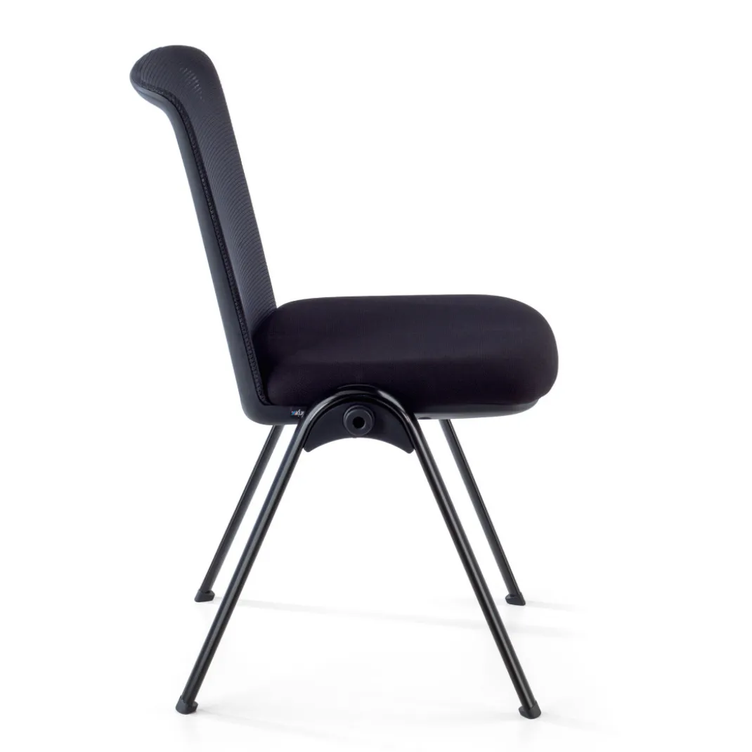 Silla de conferencias Versa, respaldo de red, apilable