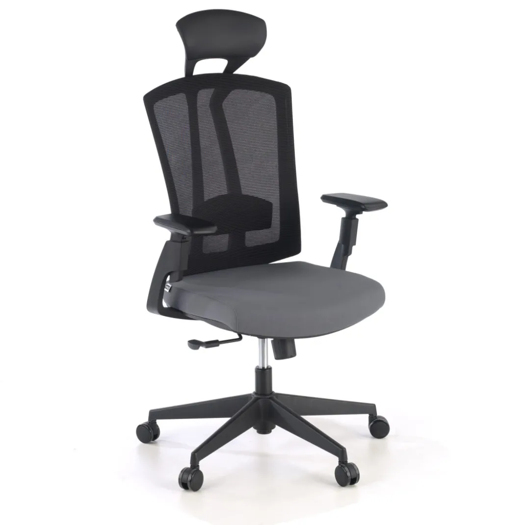 Silla de oficina Baron, reposacabezas, brazos 3D, red