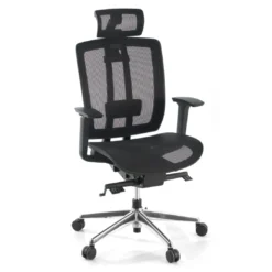 Silla de oficina Ergomax, premium, red con reposacabezas