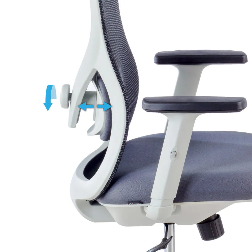 Silla de Oficina Ergonómica Prime white, brazos regulables