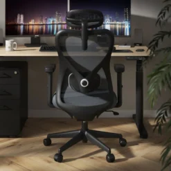 Silla de Oficina Ergonómica Prime black, brazos regulables
