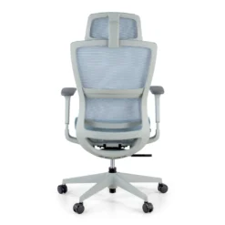 Silla de oficina Gravity White, reposacabezas, brazos 3D, red