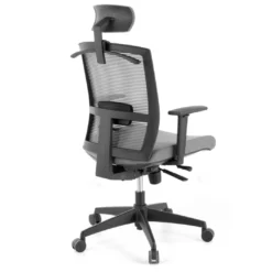 Silla de oficina Kendo, brazos ajustables, reposacabezas, red
