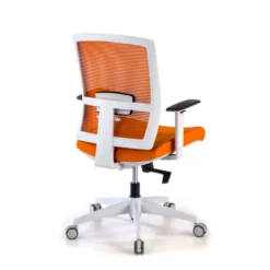 Silla de oficina Kendo white, brazos ajustables, red