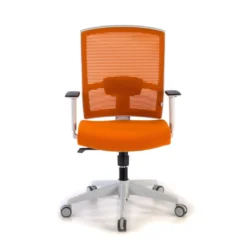 Silla de oficina Kendo white, brazos ajustables, red