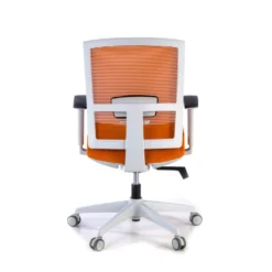 Silla de oficina Kendo white, brazos ajustables, red