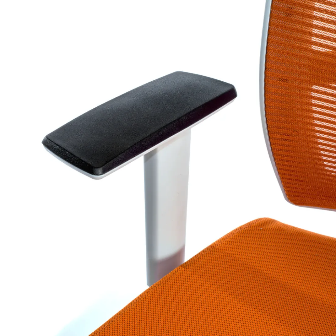 Silla de oficina Kendo white, brazos ajustables, red