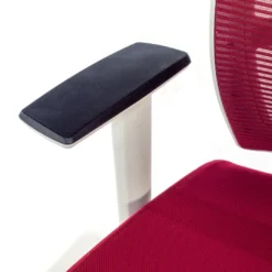 Silla de oficina Kendo white, brazos ajustables, reposacabezas, red
