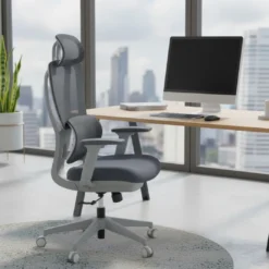 Silla de oficina Motion, reposacabezas, brazos 3D, red