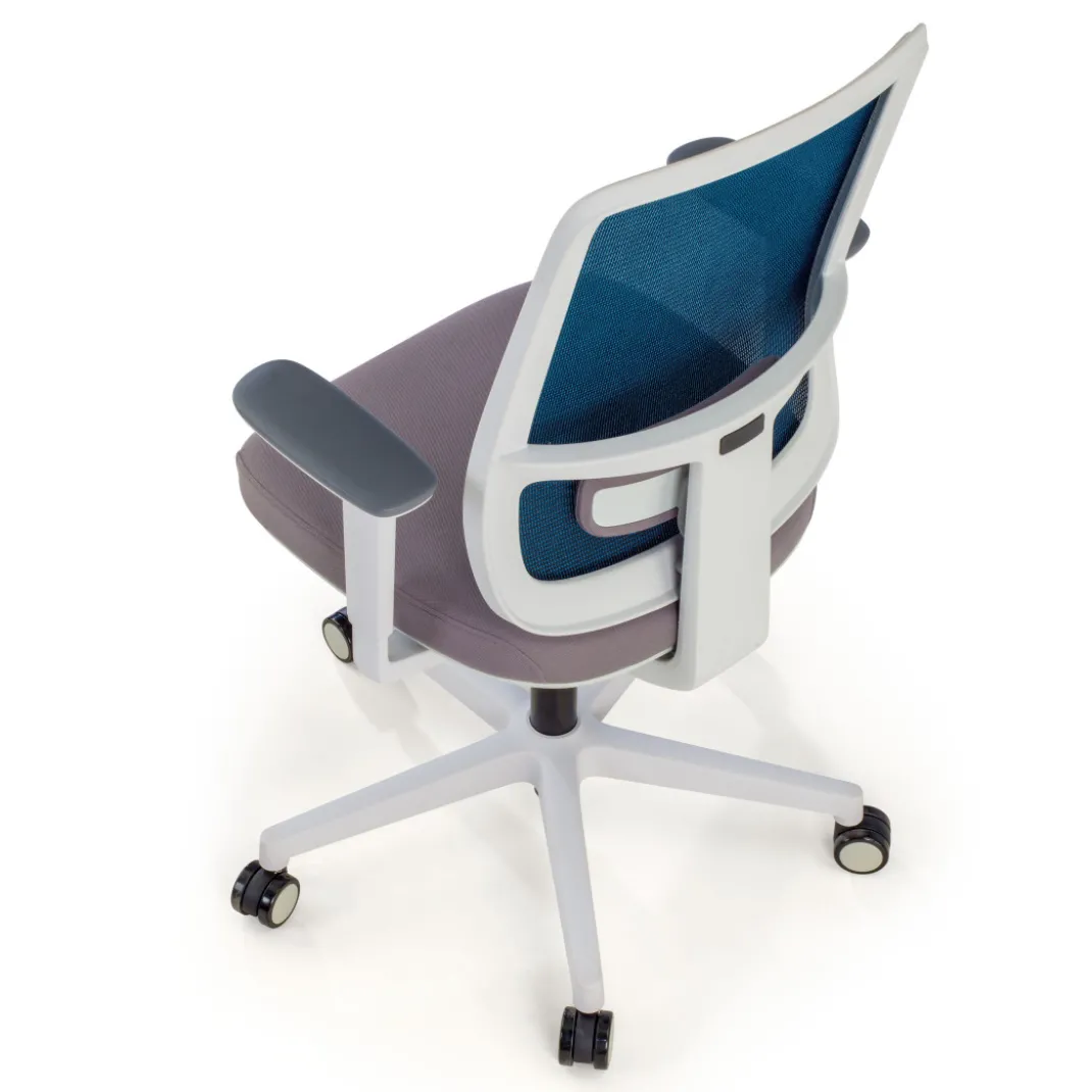Silla de oficina profesional Sugar white, uso intensivo