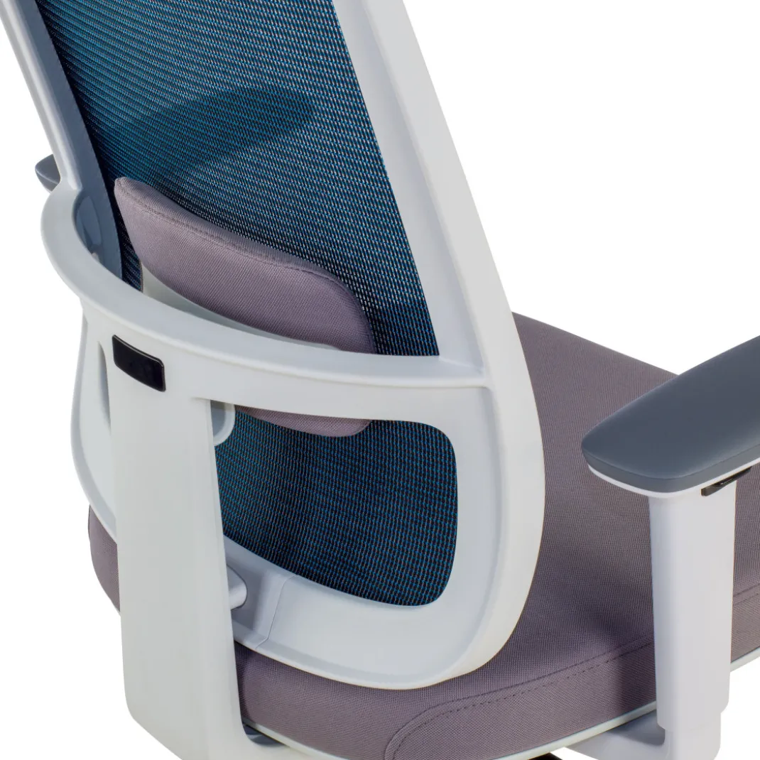 Silla de oficina profesional Sugar white, uso intensivo