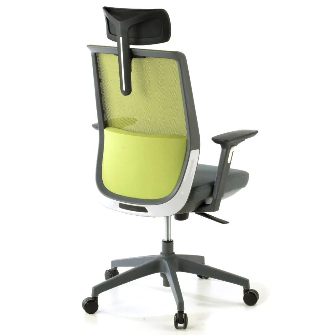 Silla de oficina Wind, respaldo ergonómico, brazos 3D, reposacabezas