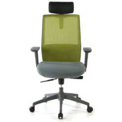 Silla de oficina Wind, respaldo ergonómico, brazos 3D, reposacabezas