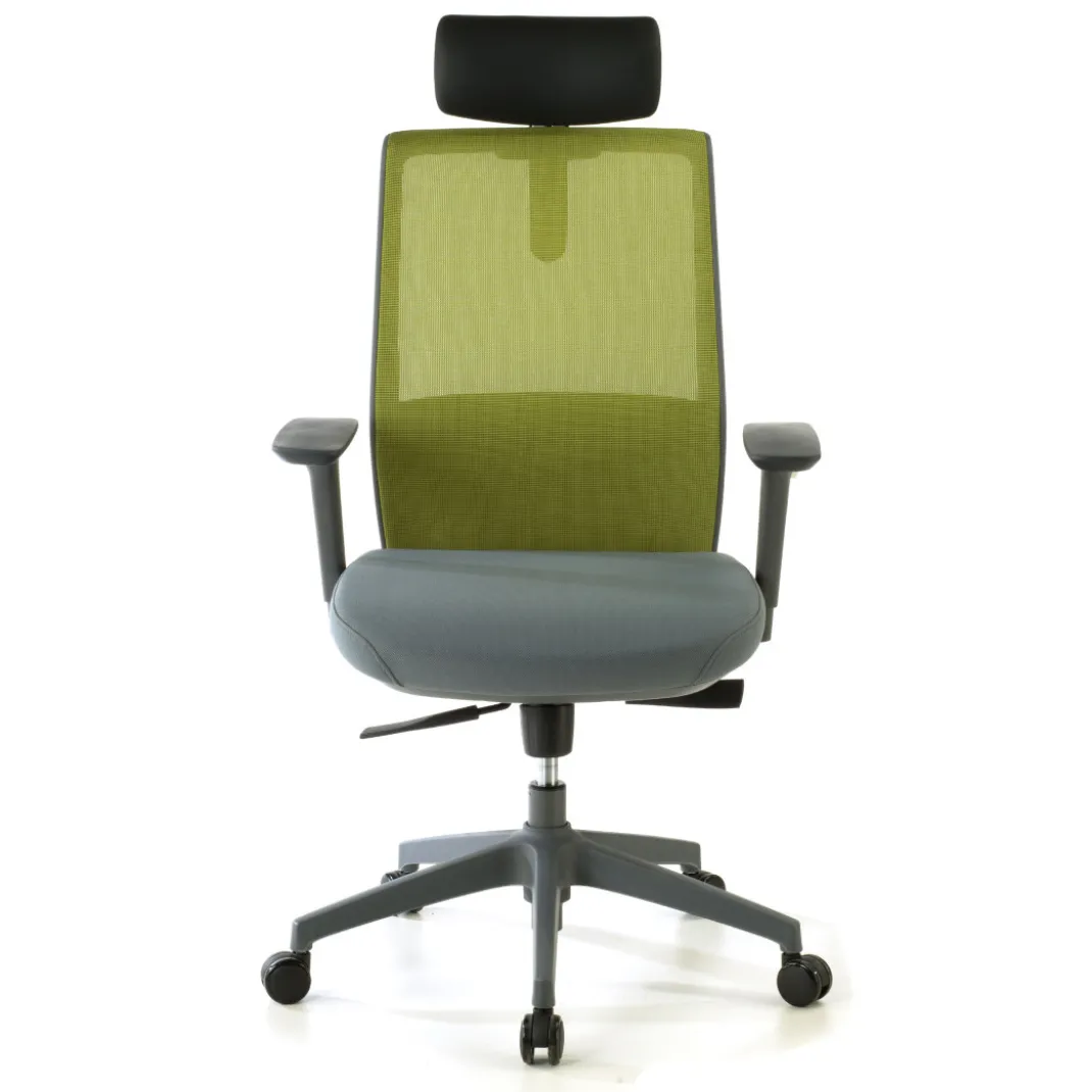 Silla de oficina Wind, respaldo ergonómico, brazos 3D, reposacabezas