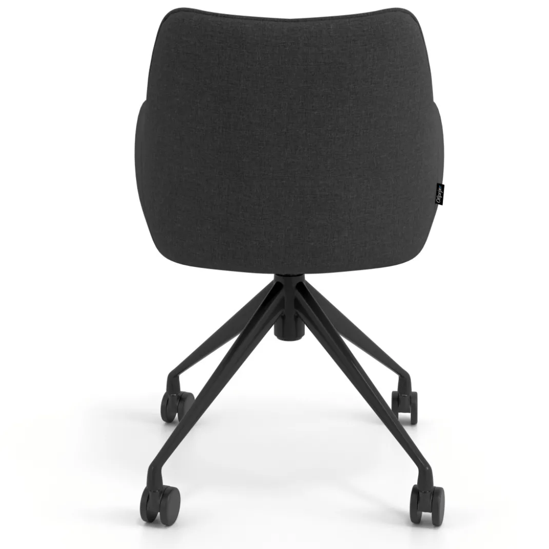 Silla de reuniones con ruedas Gala, estructura giratoria