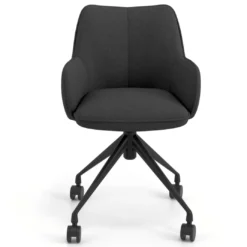 Silla de reuniones con ruedas Gala, estructura giratoria