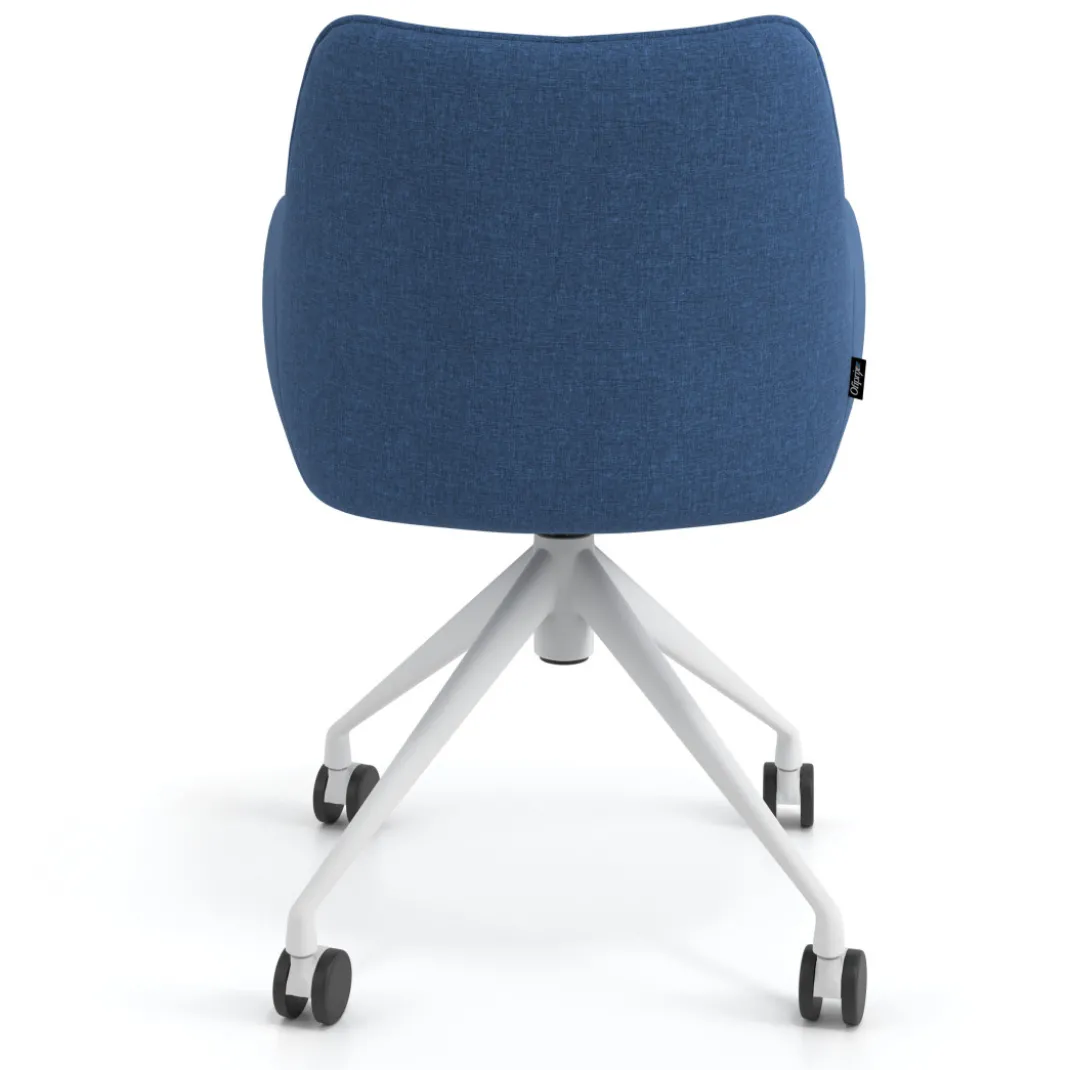 Silla de reuniones con ruedas Gala, estructura giratoria