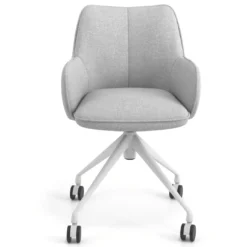 Silla de reuniones con ruedas Gala, estructura giratoria