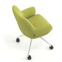Silla de reuniones con ruedas Gala, estructura giratoria
