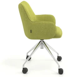 Silla de reuniones con ruedas Gala, estructura giratoria