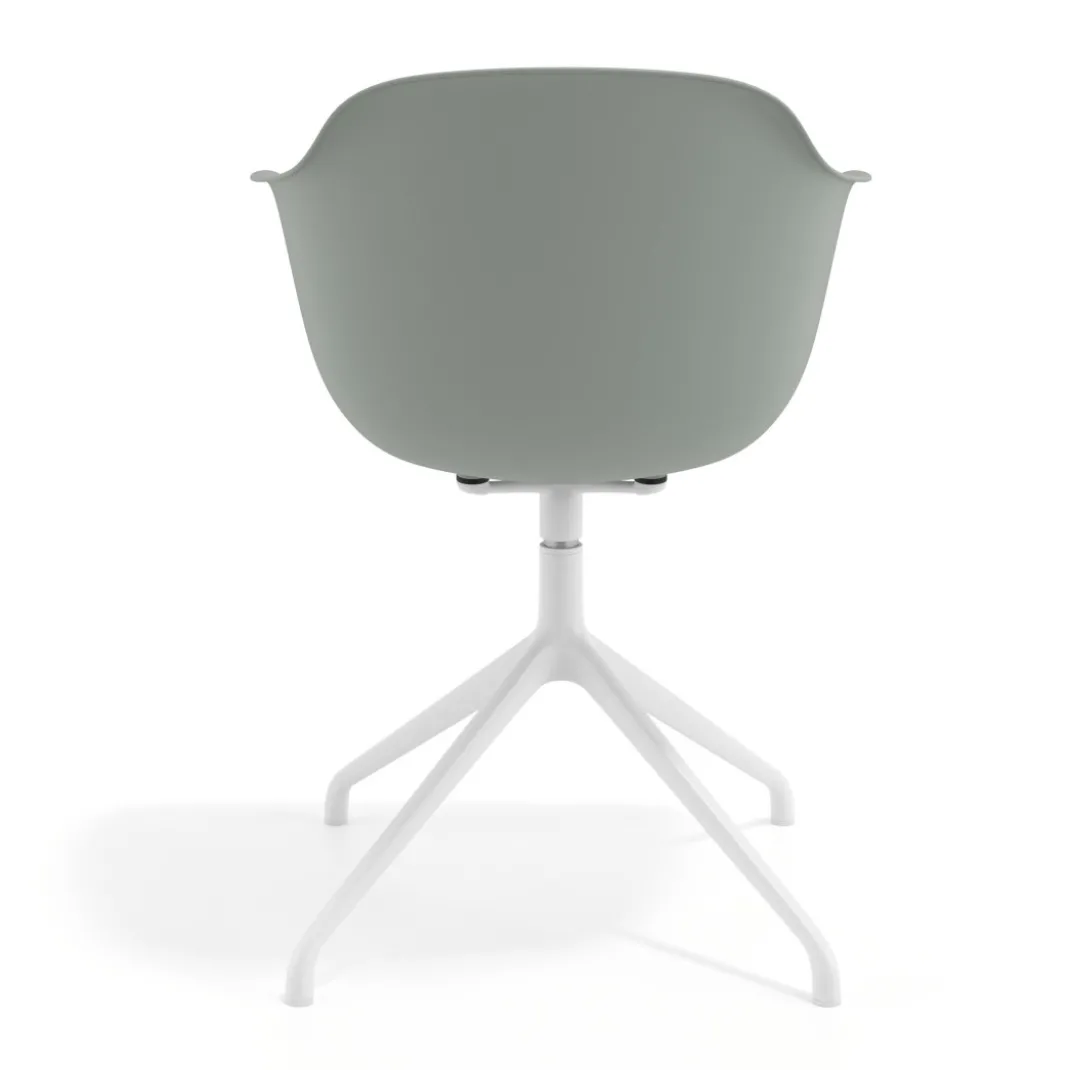 Silla de reuniones Elisa, base piramidal