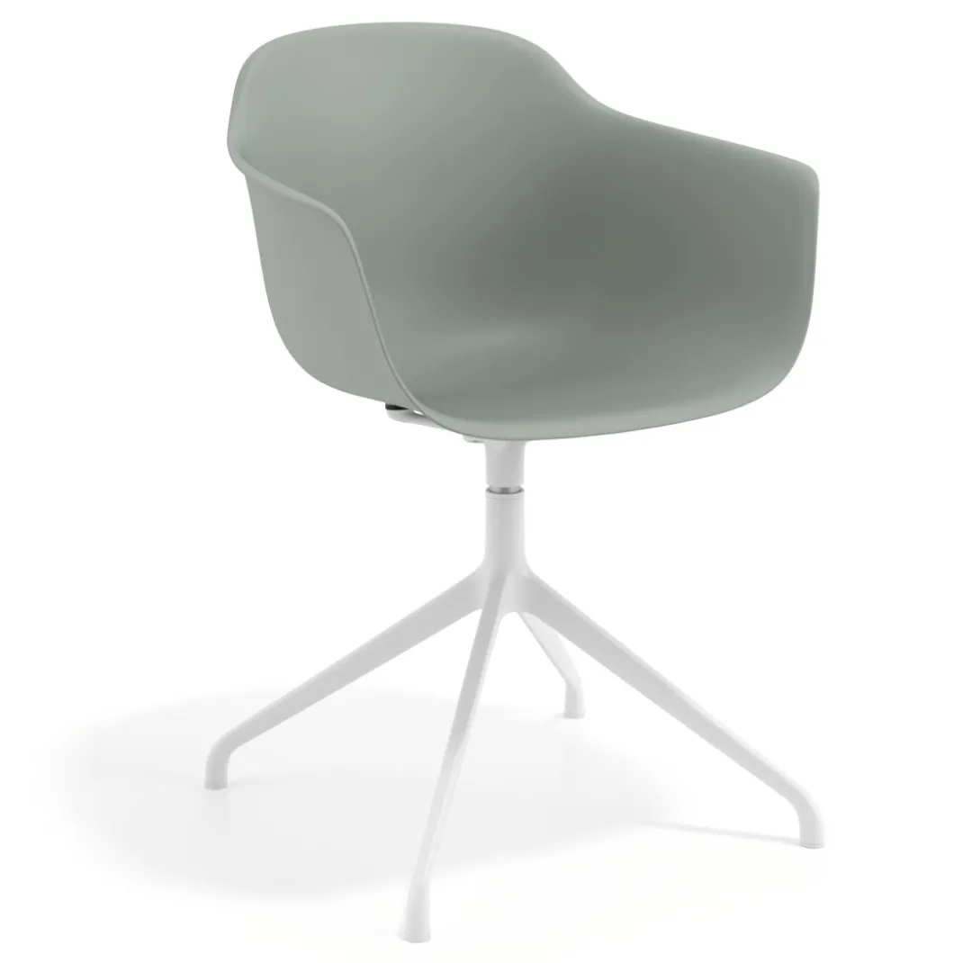 Silla de reuniones Elisa, base piramidal